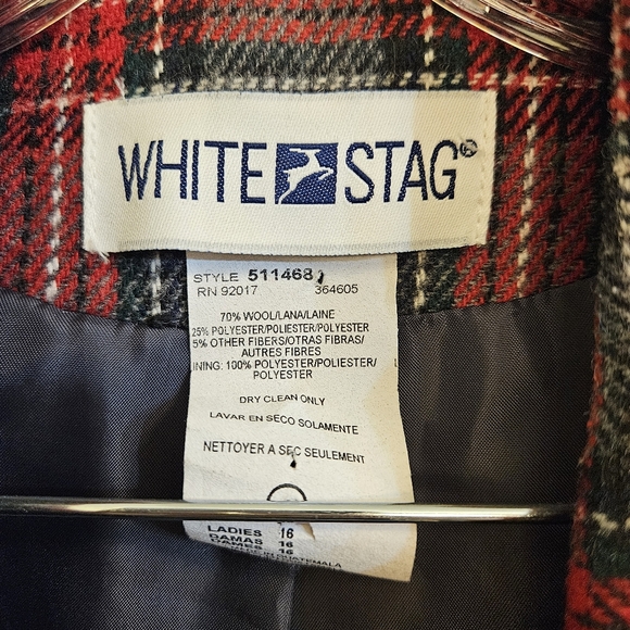 Vintage White Stag 16W Wool Blazer Christmas Holiday Winter 9/13 - Picture 3 of 6